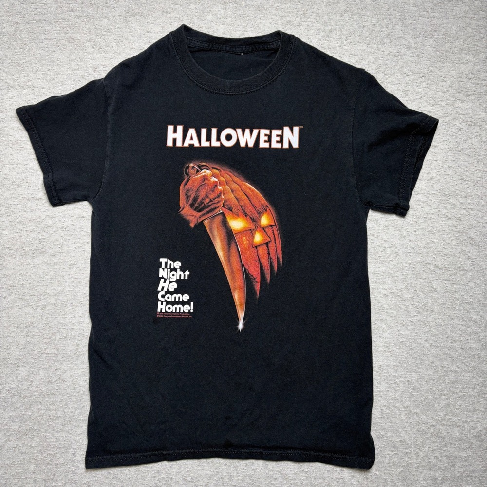 Halloween Mens Tshirt Small Black Michael Myers Horror Movie Graphic Tee Slasher